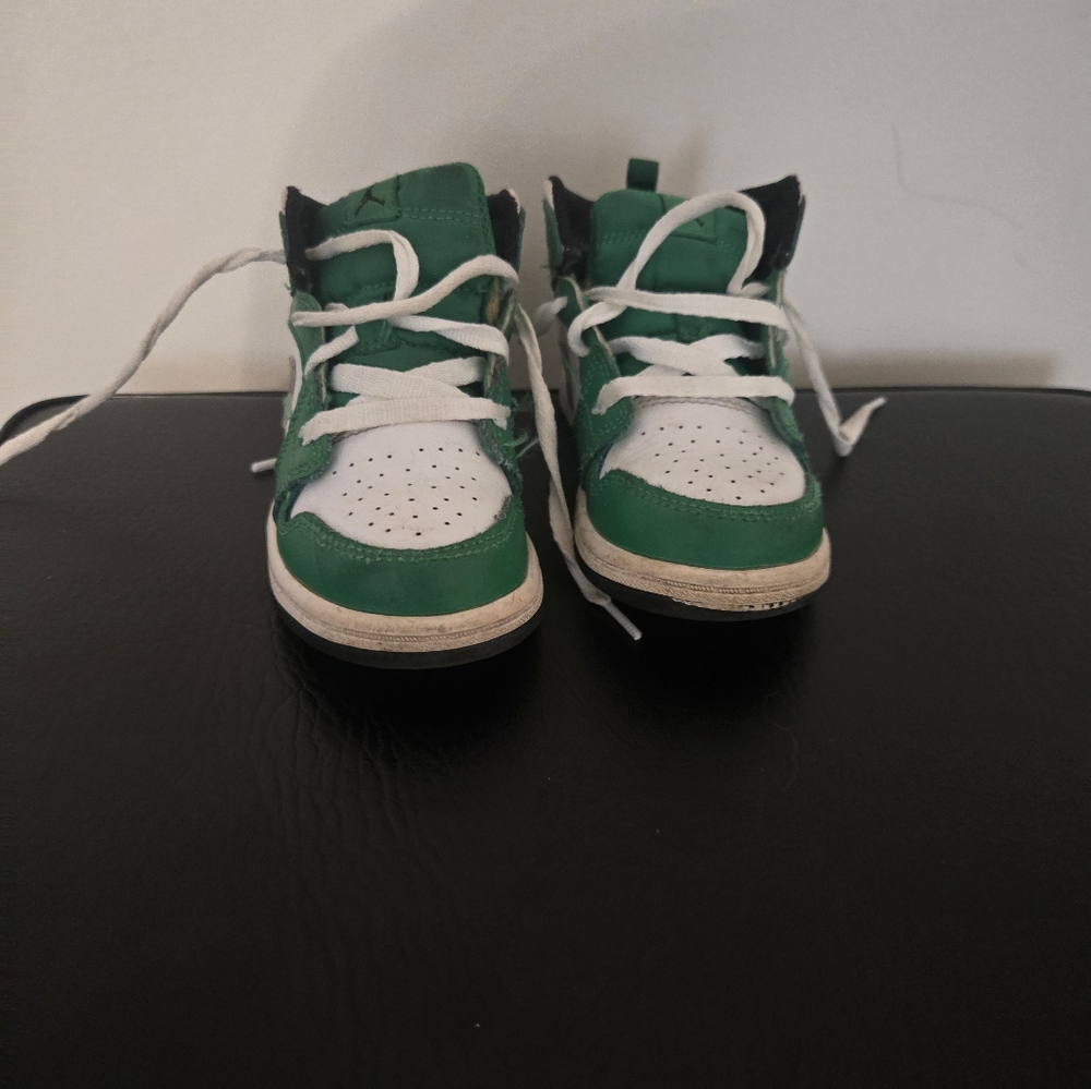 Kids Green and White Sneakers